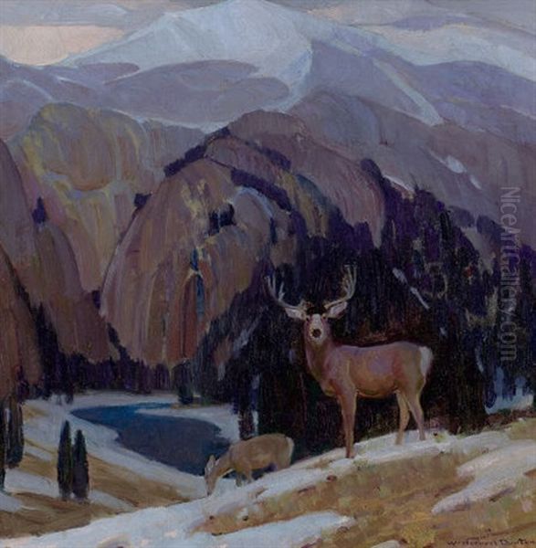 Heart Of The Rockies Oil Painting by William Herbert Dunton