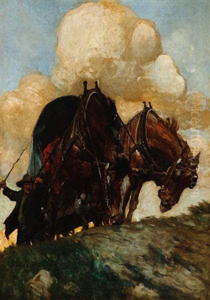 Wagon Boss Oil Painting by William Herbert Dunton