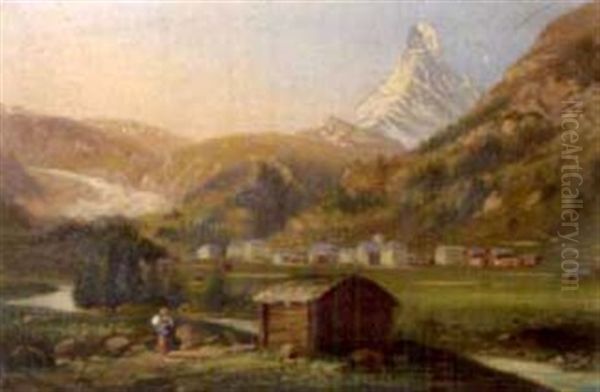 Zermatt Oil Painting by Alfred Duenz