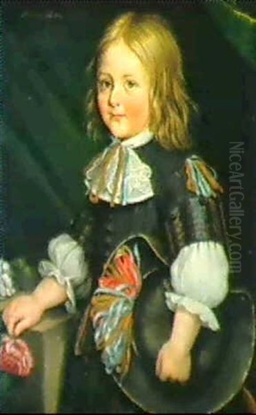 Blonder Knabe In Festtracht Des 17.jh Oil Painting by Johann Duenz