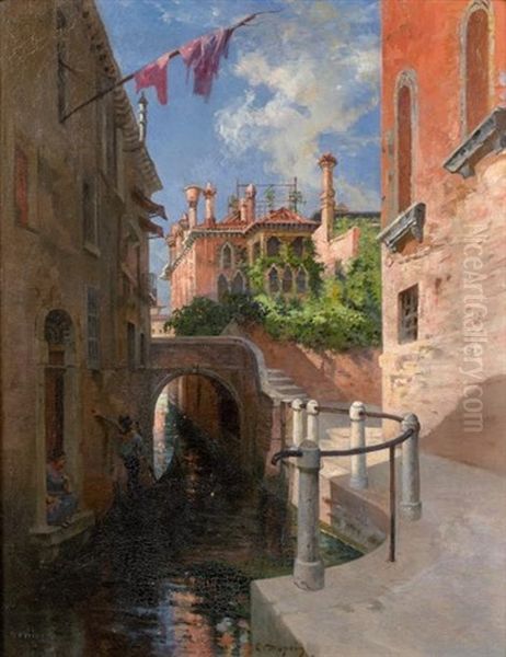 Venise Oil Painting by Edmond Louis Dupain