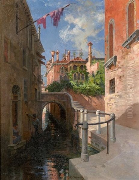 Venise Oil Painting by Edmond Louis Dupain