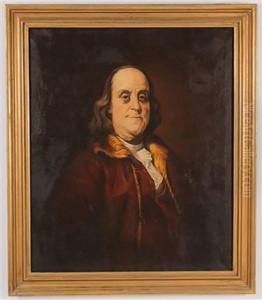 Portrait Of Benjamin Franklin Oil Painting by Joseph-Siffred Duplessis