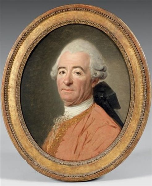 Portrait D'homme Oil Painting by Joseph-Siffred Duplessis