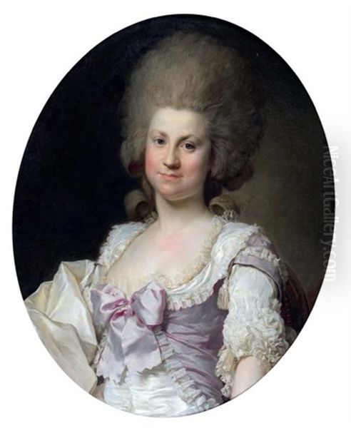 Portrait De La Duchesse De Maille Oil Painting by Joseph-Siffred Duplessis