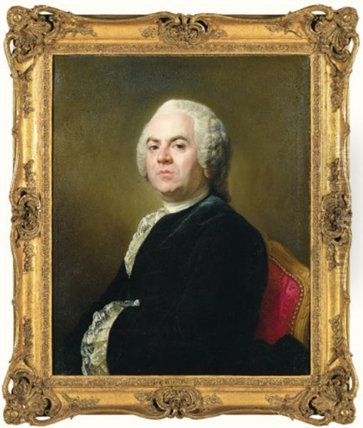 Portrait De Monsieur P. Anne Louis Medetin Oil Painting by Joseph-Siffred Duplessis