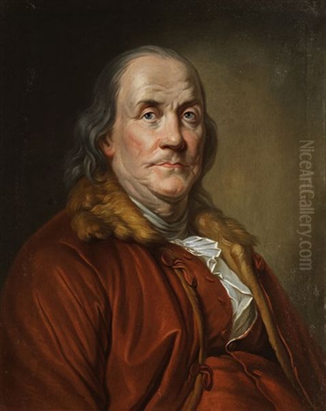 Bildnis Des Benjamin Franklin Oil Painting by Joseph-Siffred Duplessis