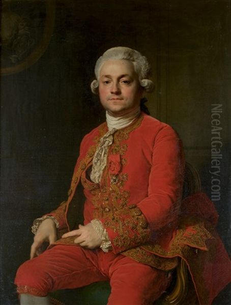 Portrait De Monsieur De Buissy Oil Painting by Joseph-Siffred Duplessis