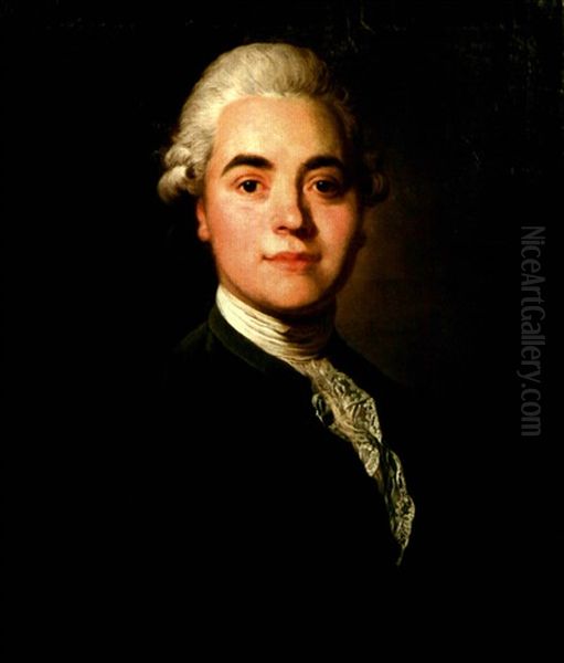 Portrait De Gabriel Raymond D'olivier Durouret Oil Painting by Joseph-Siffred Duplessis