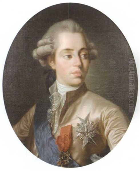 Portrait Of Louis De Bourbon, Comte D'artois, As Dauphin Of France Oil Painting by Joseph-Siffred Duplessis