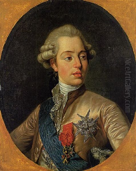 Portrait Of The Comte D'artois by Joseph-Siffred Duplessis