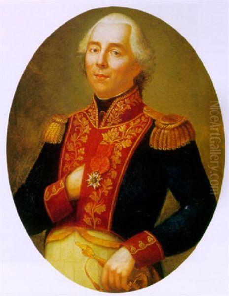 A Portrait Of Admiral Villaret De Joyeuse Oil Painting by Joseph-Siffred Duplessis