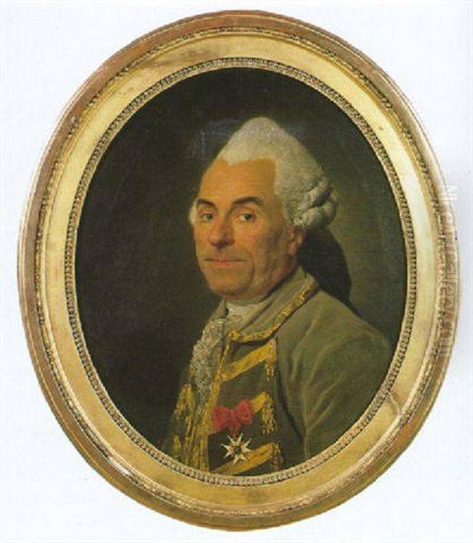 Portrait De Messire Louis Courdoumer, Directeur Du Genie Et Des Fortifications Oil Painting by Joseph-Siffred Duplessis