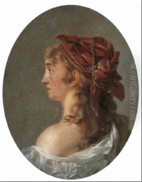 Portrait Of A Young Girl Oil Painting by Joseph-Siffred Duplessis