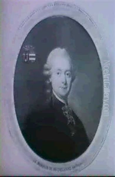 Portrait Du Marquis De Becdelievre Oil Painting by Joseph-Siffred Duplessis