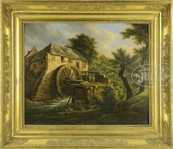 The Mill Oil Painting by Jean Duplessis-Bertaux