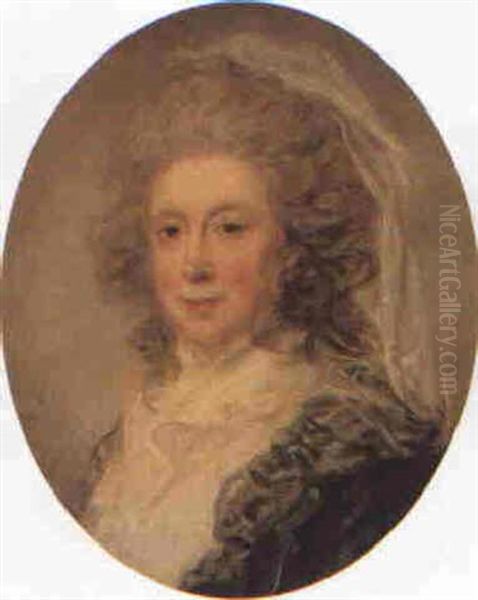 Portrait Of A Lady, Bust-length Oil Painting by Gainsborough Dupont