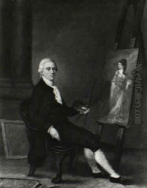 Portrait Of An Artist In His Studio Oil Painting by Gainsborough Dupont