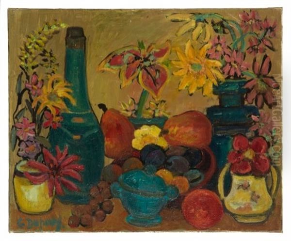 Nature Morte A La Bouteille by Georgette Dupouy