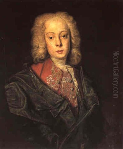 Portrait Of A Young Man, Called Prince Charles Edward       Stuart Oil Painting by Giorgio Domenico Dupra