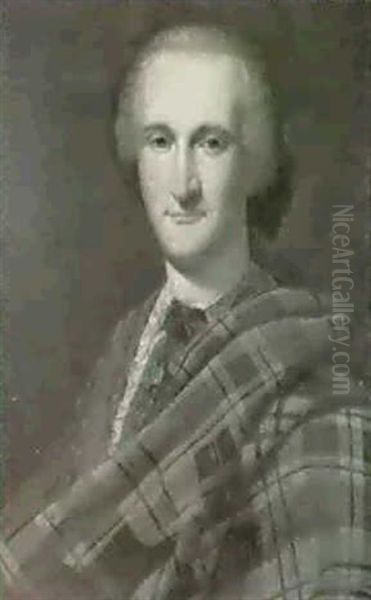 Hald Length Portrait Of John Drummond 4th Titular Duke Of   Perth Oil Painting by Giorgio Domenico Dupra