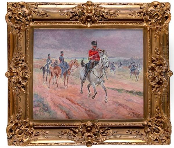 Trompette De Hussard (du 10eme Regiment ?) Ier Empire Oil Painting by Henri Louis Dupray