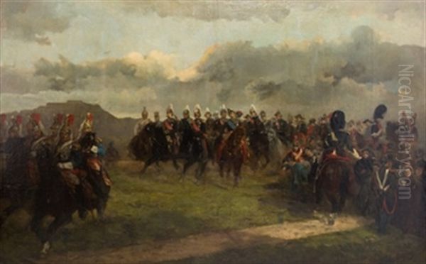 Nicolas Iii Y El Kaiser Oil Painting by Henri Louis Dupray