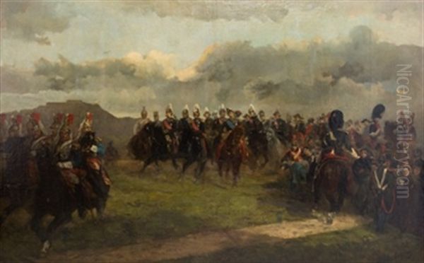 Nicolas Iii Y El Kaiser Oil Painting by Henri Louis Dupray