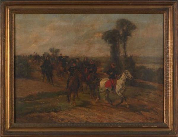 French Calvary Scene Oil Painting by Henri Louis Dupray