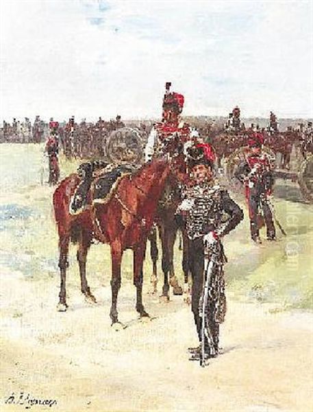 Kurassiere Auf Dem Schlachtfeld Oil Painting by Henri Louis Dupray