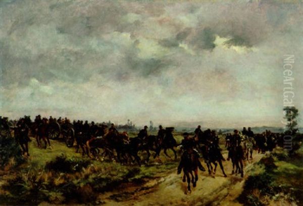 Joining Of The Brigades Oil Painting by Henri Louis Dupray