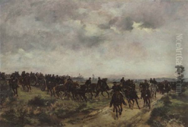 Joining Of The Brigades Oil Painting by Henri Louis Dupray