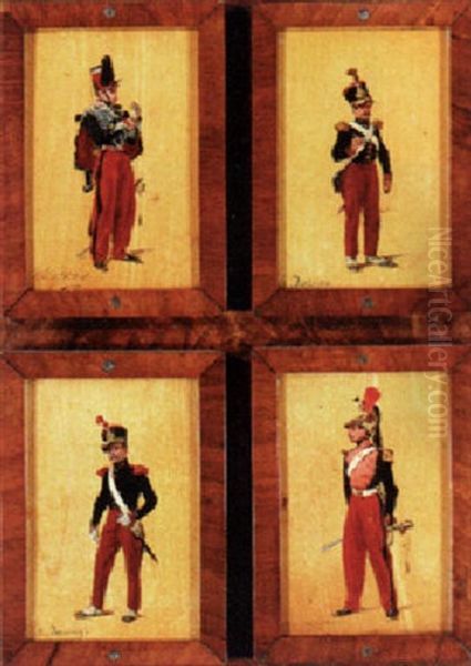 French Soldiers by Henri Louis Dupray