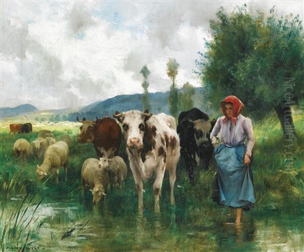 La Bergere Oil Painting by Julien Dupre