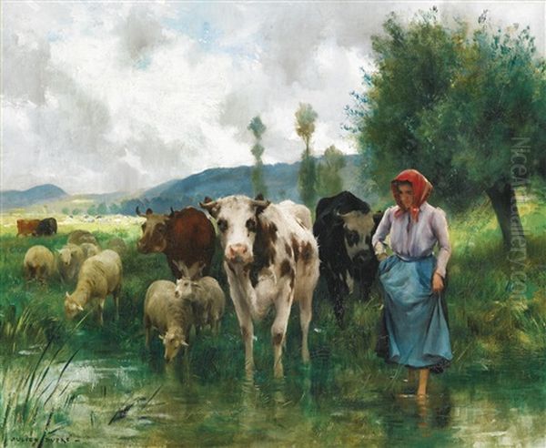 La Bergere Oil Painting by Julien Dupre