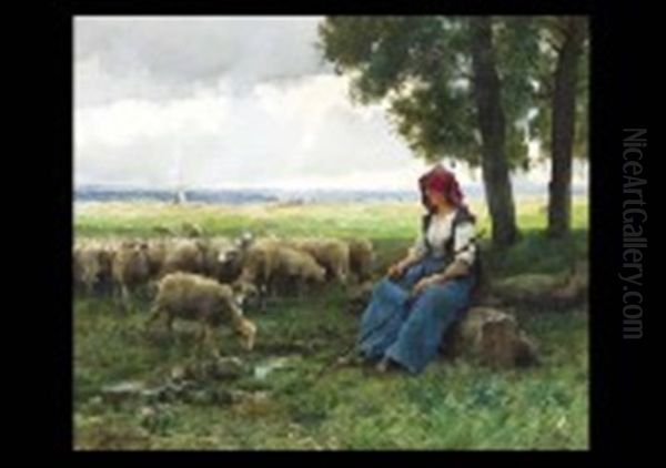 La Bergere Oil Painting by Julien Dupre