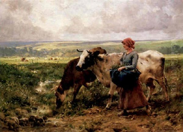 At Pasture Oil Painting by Julien Dupre