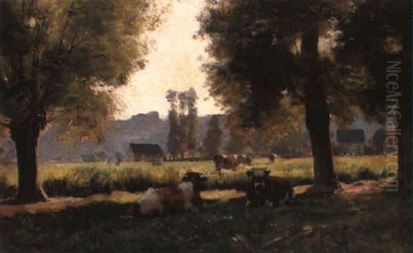 Prairie A Arques-la-bataille, Normandie Oil Painting by Julien Dupre