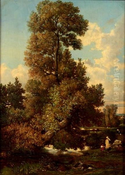 L'arbre Oil Painting by Leon Victor Dupre