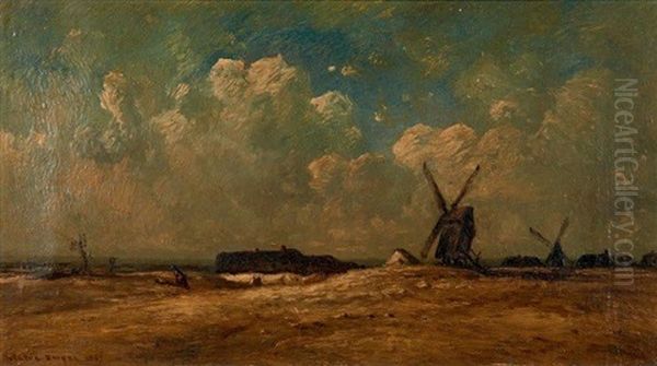 Moulins Dans Un Paysage Oil Painting by Leon Victor Dupre