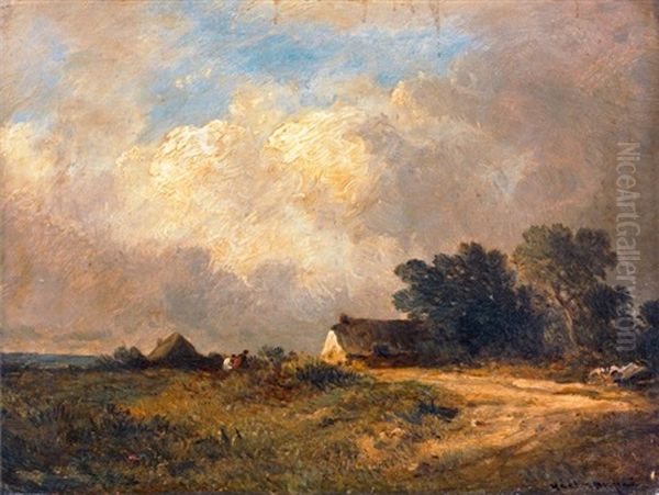 Paysans Au Bord Du Chemin Oil Painting by Leon Victor Dupre