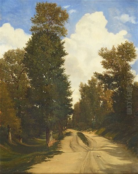 Chemin Dans La Foret Oil Painting by Leon Victor Dupre