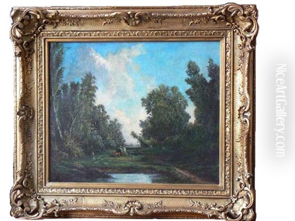 Paysage Anime Oil Painting by Leon Victor Dupre