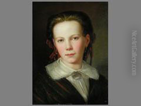 Portrait Einer Jungen Frau Oil Painting by Josef Arnold