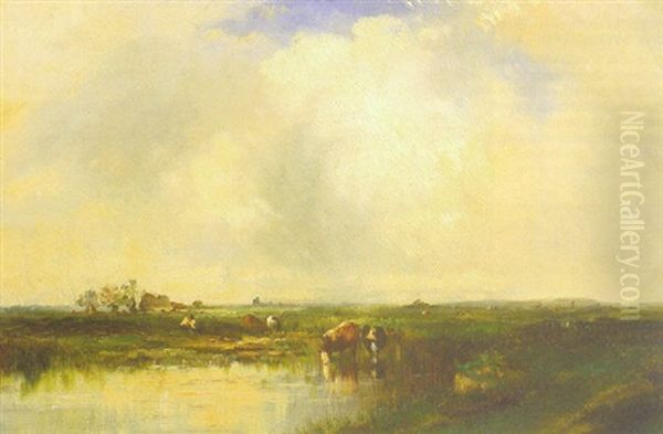 Landschaft Mit Kuhen by Leon Victor Dupre