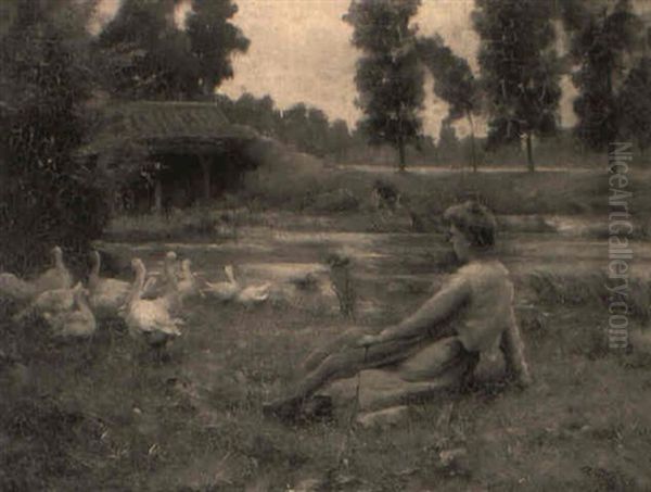 The Goose Girl by Leon Victor Dupre