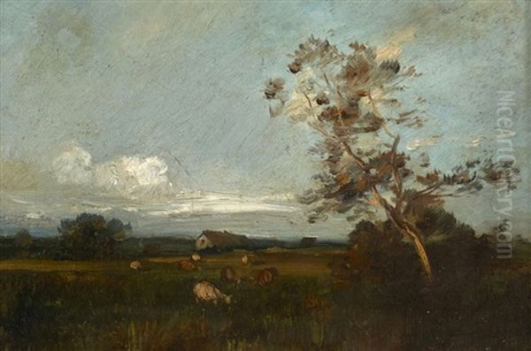 Vaches Au Paturage Oil Painting by Jules Dupre