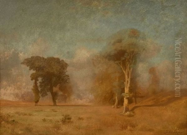 Paysage Aux Arbres Oil Painting by Jules Dupre