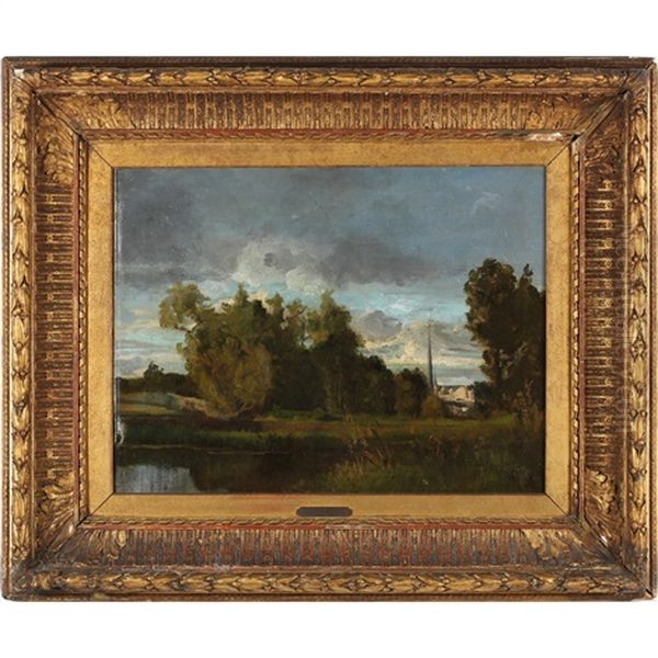 Pastoral Landscape Oil Painting by Jules Dupre