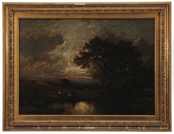 Pastorale Oil Painting by Jules Dupre